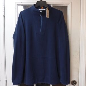 Peter Miller Navy Blue 1/3 Zip Up Lightweight Fleece Pullover Golf Top